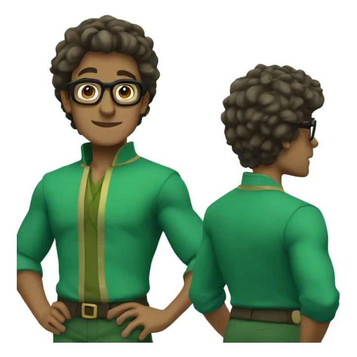 Milo thatch from Atlantis with his glasses and green outfit  sticker