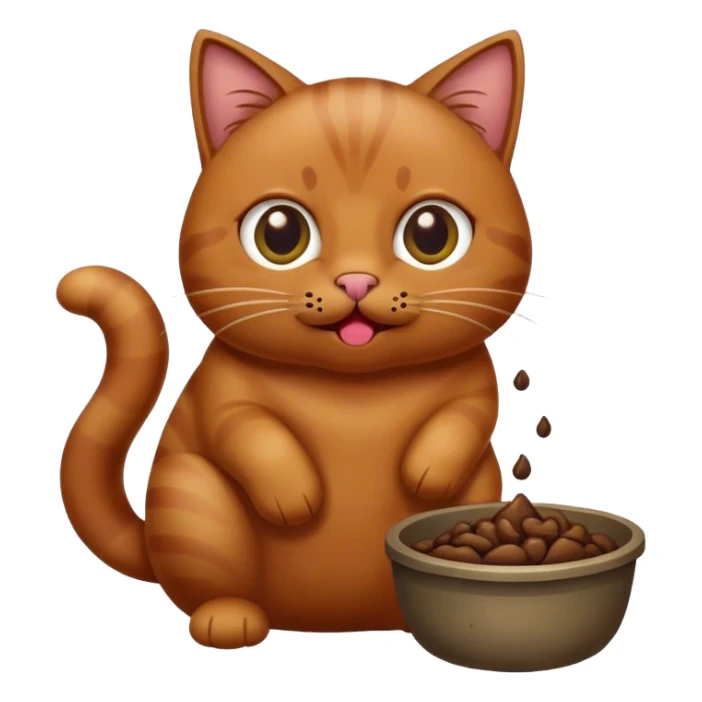 poop getting eaten by a cat sticker