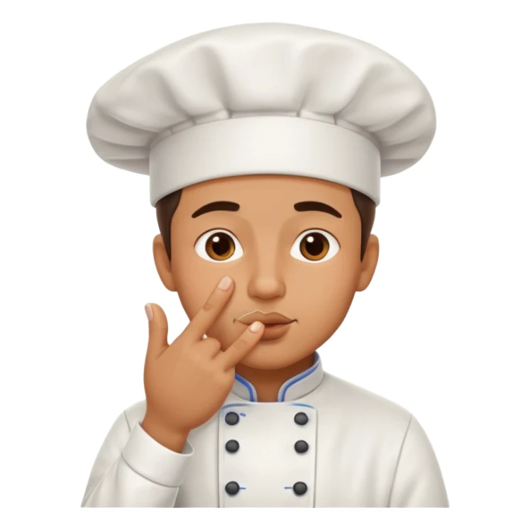 chef kissing fingers, delicious food gesture sticker