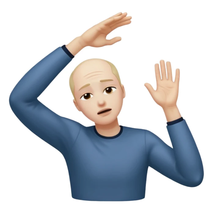 character with dramatic wrist on forehead fainting exaggerated theatrical pose sticker