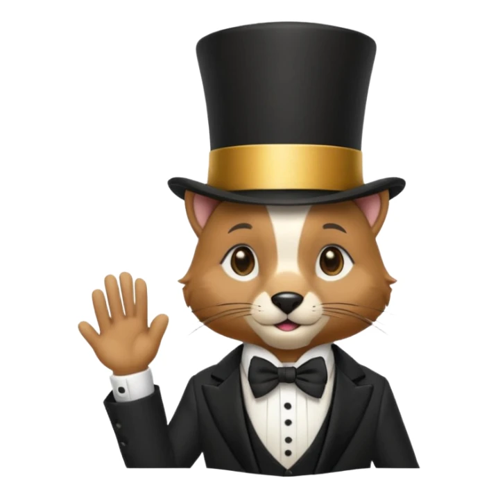 magician animal sticker