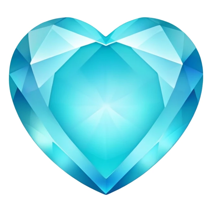 Brilliant cut blue smithsonite gem with turquoise blue tone and holographic iridescence sticker