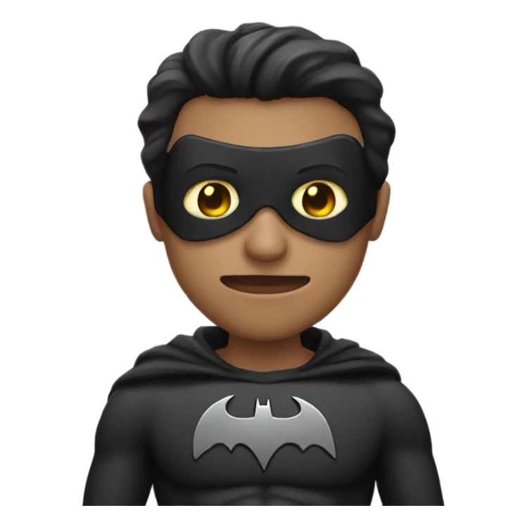 Human with batman mask in his hand sticker