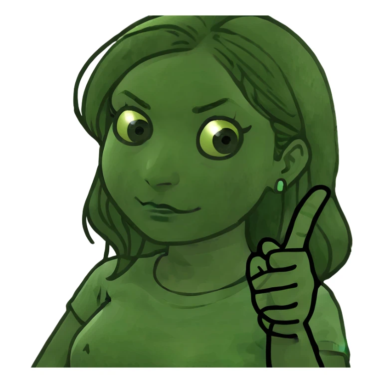 girl holding up her middle finger sticker