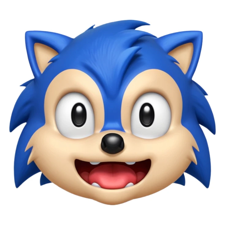 Sonic the hedgehog emoji that looks ugly and crying  sticker