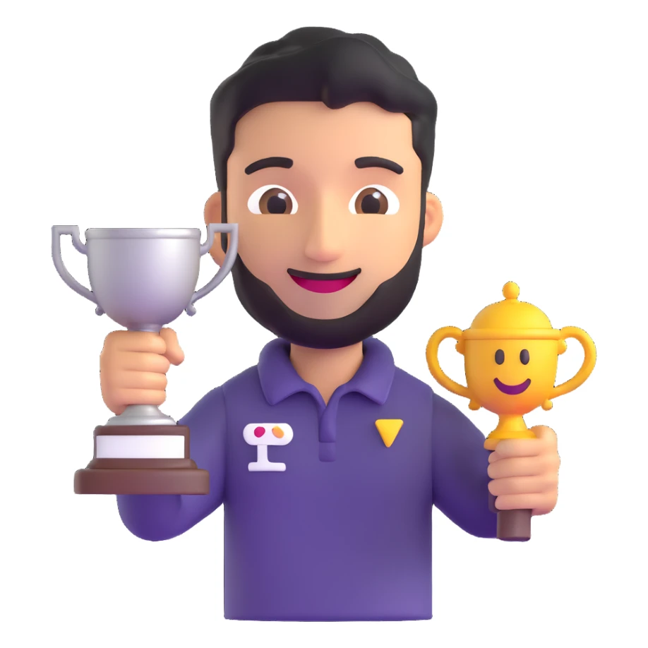 Daniel Ricciardo emoji holding a trophy sticker
