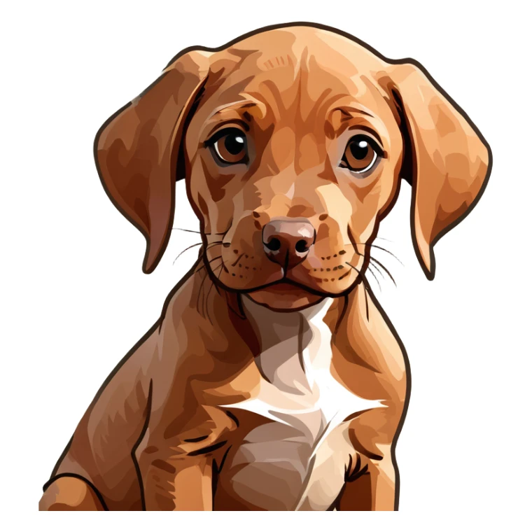 Little cute vizsla puppy sticker
