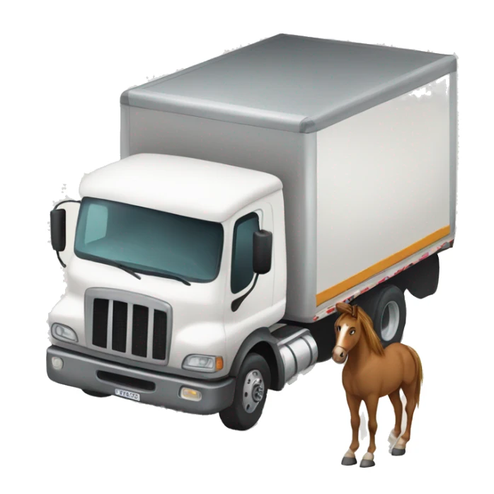 Horse truck with horse sticker