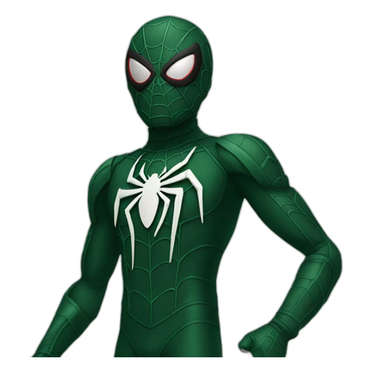 Man spider suit dark green in battle sticker
