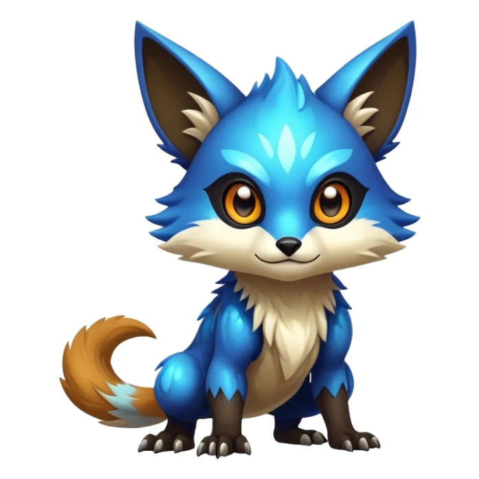 Shiny Epic Edgy Cute Colorful Vibrant Modern Vernid-Protogen-creature-animal, full body sticker