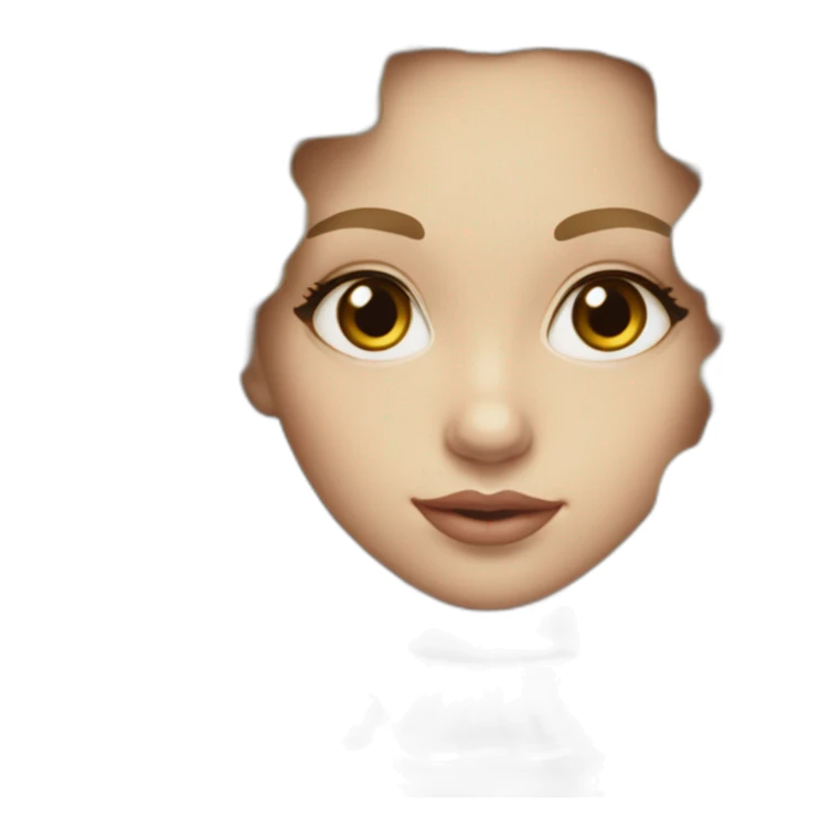 pale-skin-long-curly-dark-blonde-hair-brown-eyes-big-lips-small-eyes sticker