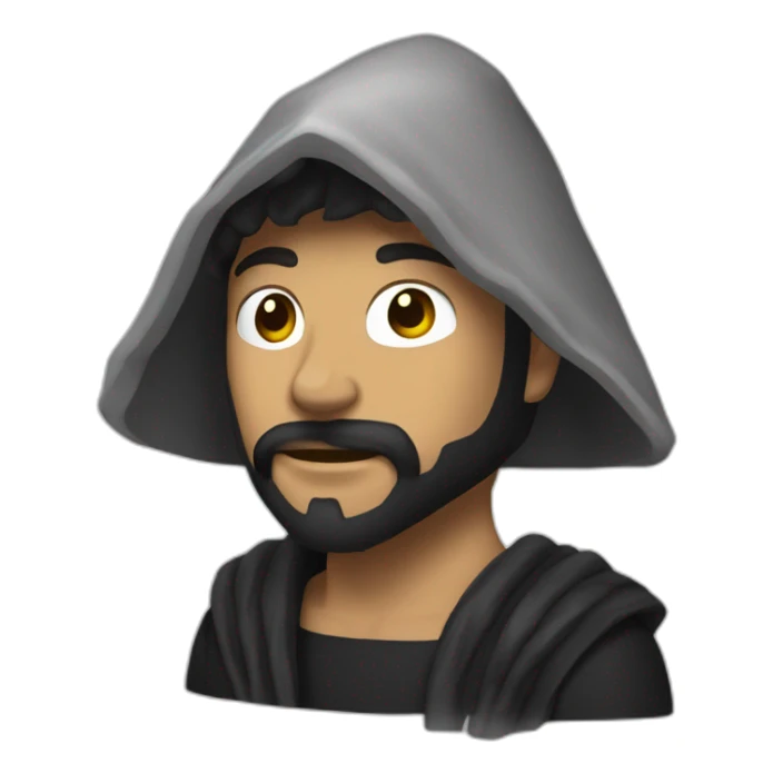 Nazareno capirote y capa negro  sticker