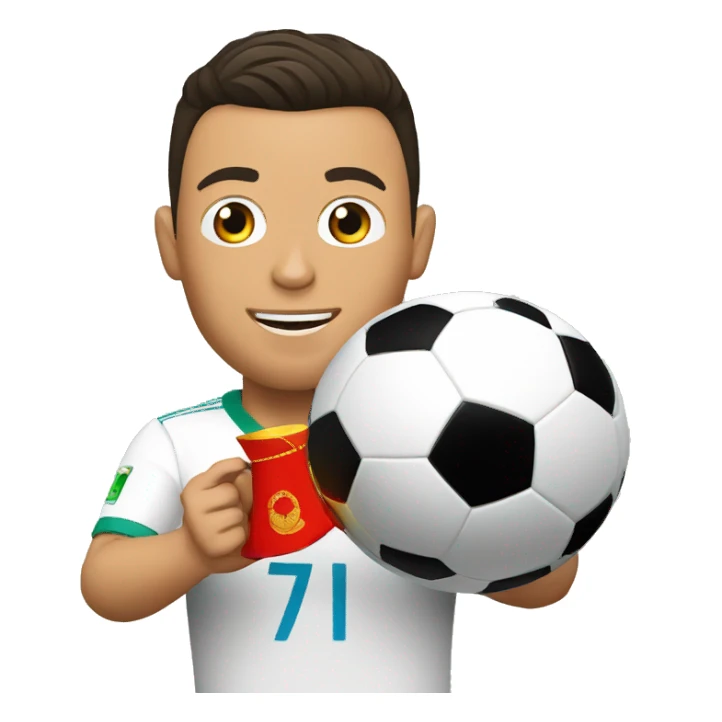 CRISTIANO RONALDO CON UNA COPA DEL MUNDO  sticker