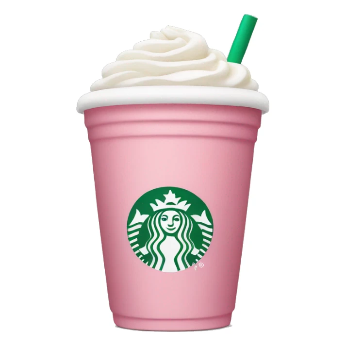 starbucks cup pink drink with cold foam sticker