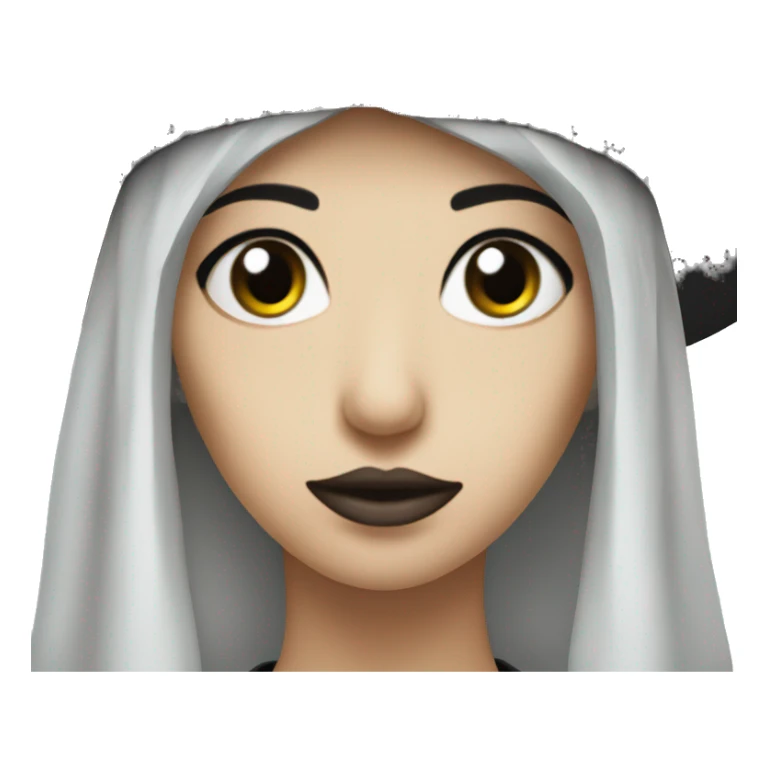 A black leather hat with a gothic and edgy style, featuring two tall sticker