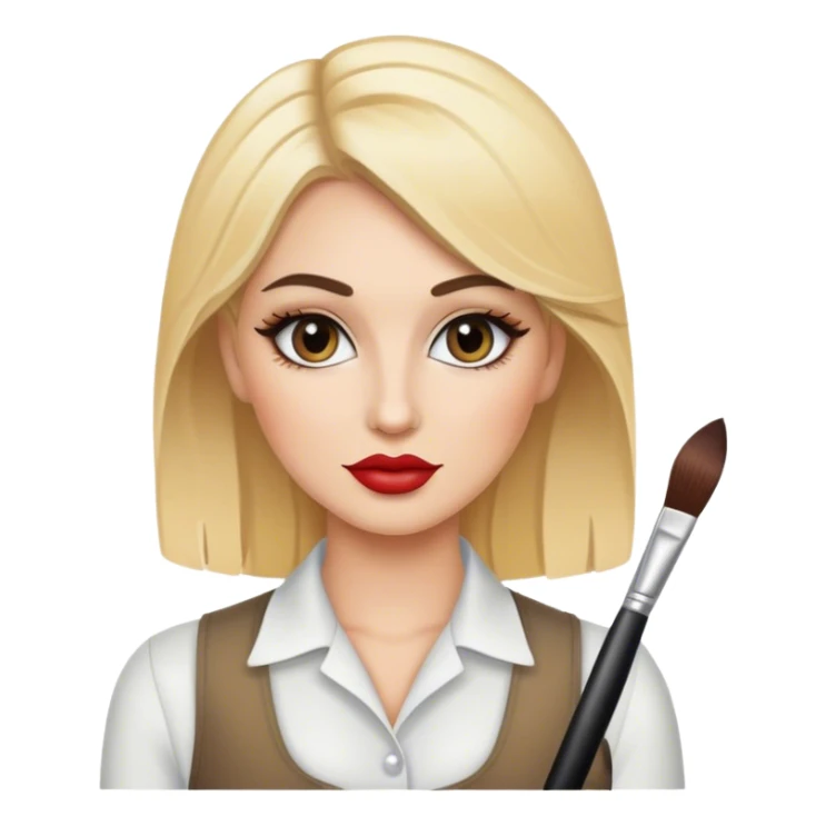 luxury blonde makeup artist  sticker