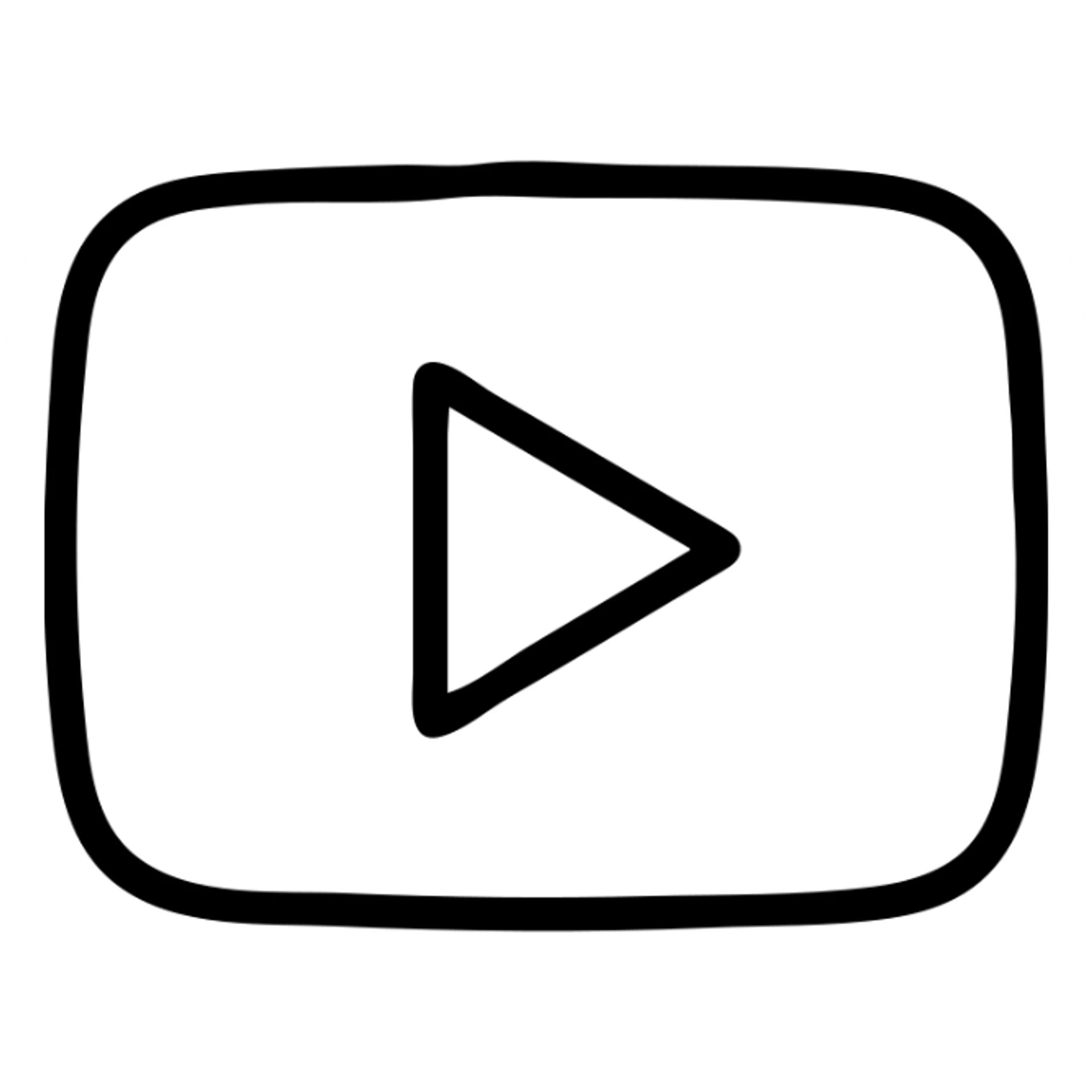 YouTube logo outlined icon sticker