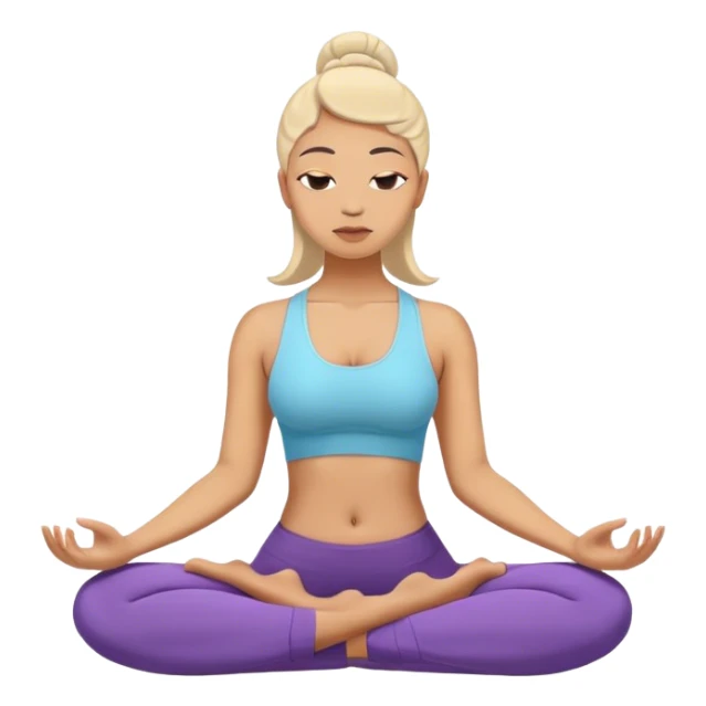 Light skin woman doing yoga meditation sticker