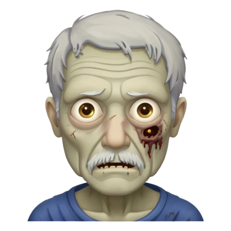 greek ancient zombie old man sticker
