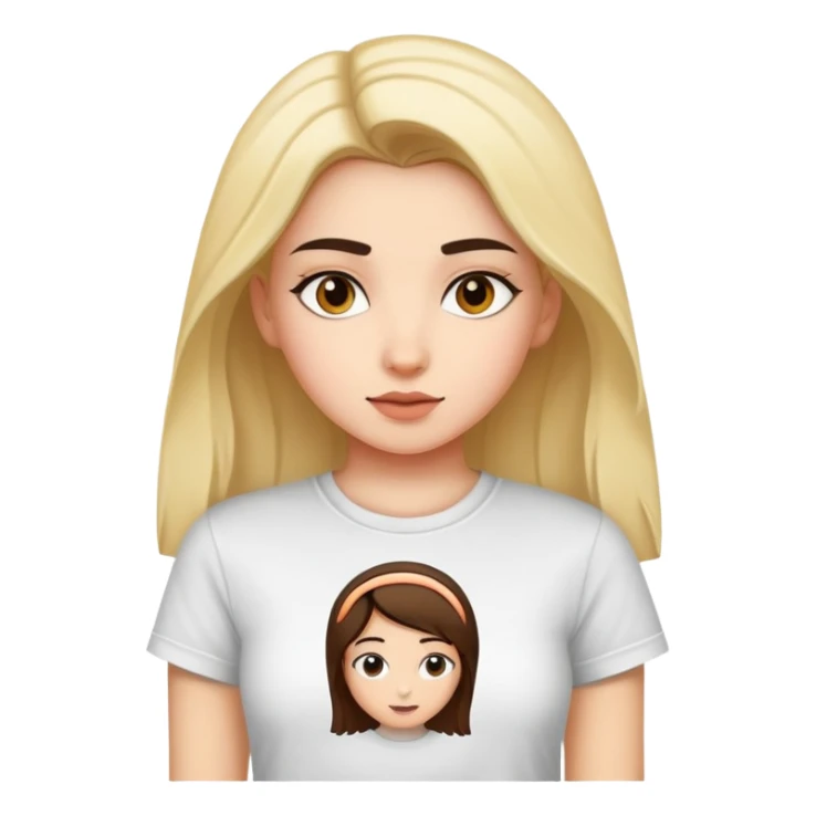 A girl wearing a tee with hiba on it sticker