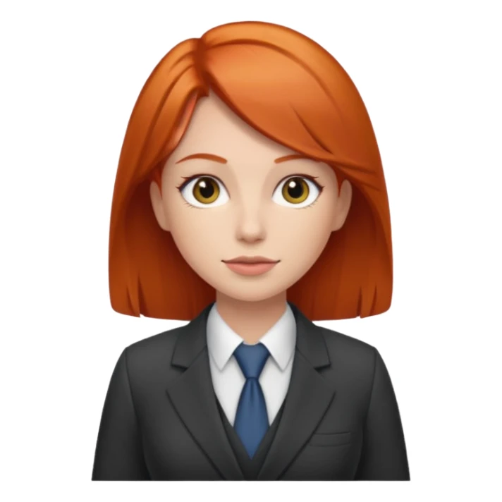 Redheaded cunsturactor woman with suit sticker