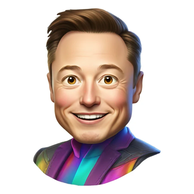 gay elon musk sticker