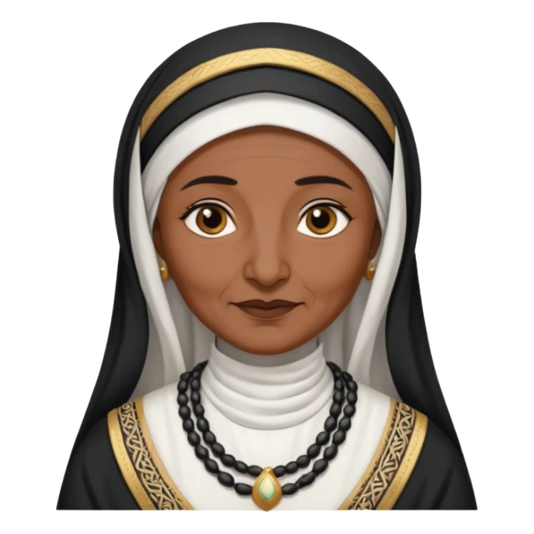 an old emirati women wearing traditional cloths sticker