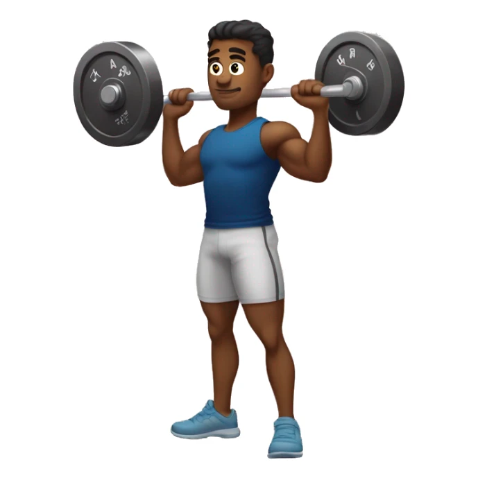 lifting weight with a t-shirt where it is wrriten 'Llama-3.1' sticker