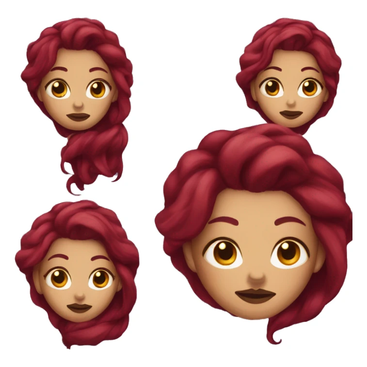 Tattooed woman with long burgundy hair sticker