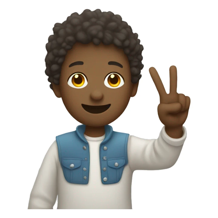 Duolingo holding up the peace sign sticker