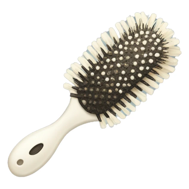 Soft white, roccoco, vintage, Victorian, hairbrush sticker