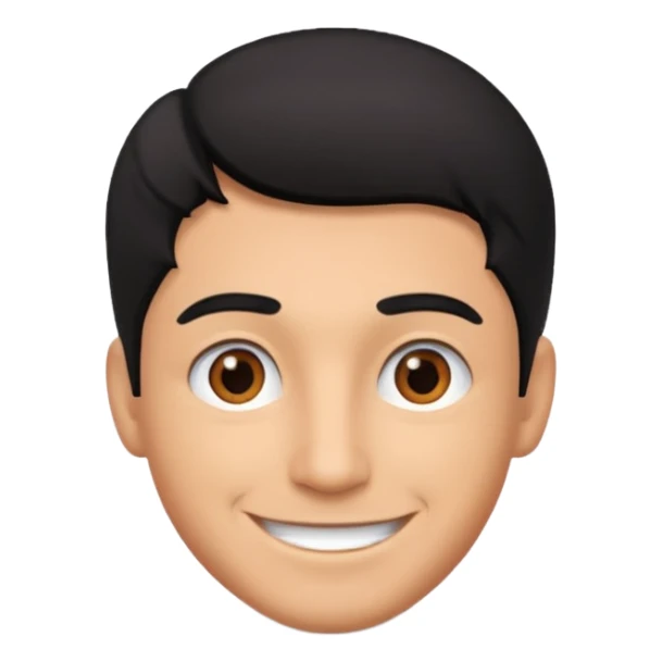 Diversión hombre moreno solo cabeza  sticker