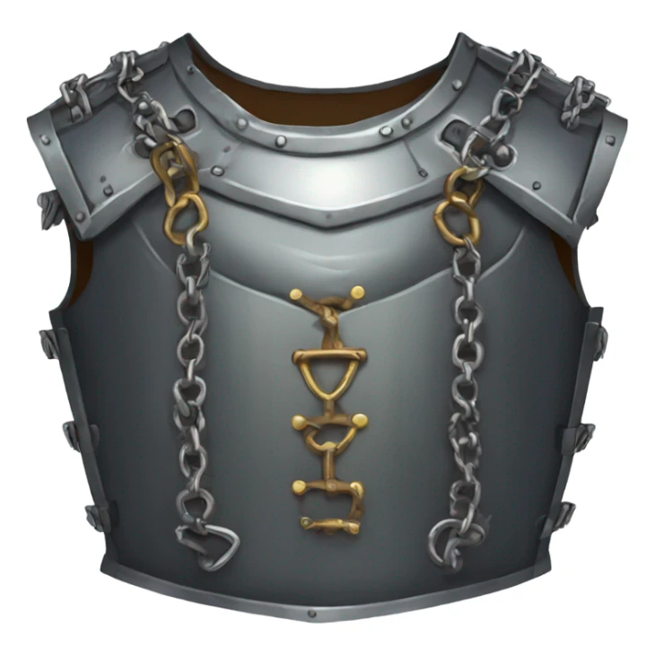 iron chest armour medieval with chains sticker