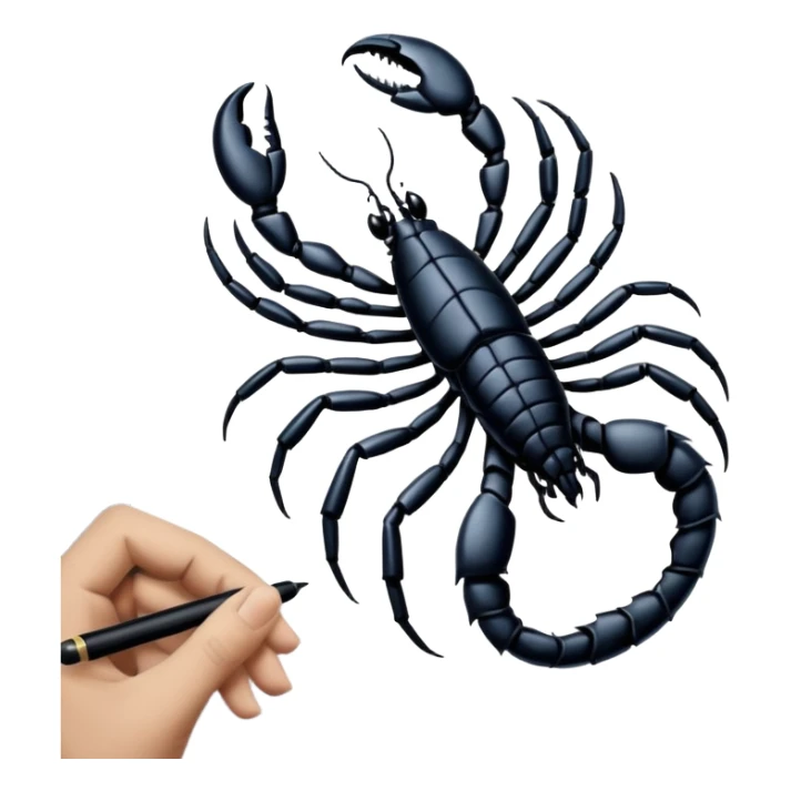 Scorpion zodiac sign, on the hand. sticker