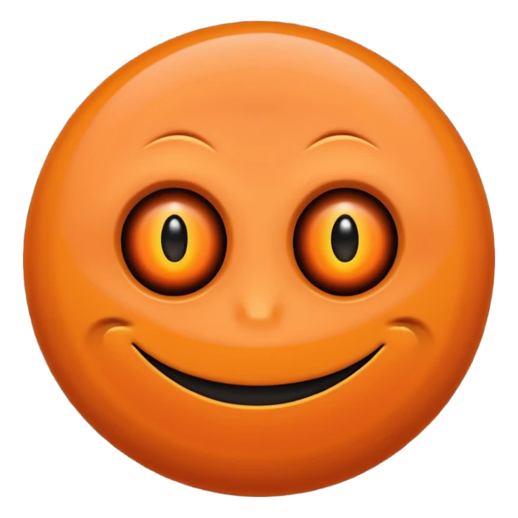 make a blackhole, accretion disk and all, with an orange smiley face, black head, orange ring, orange eyes, orange mouth, no other details sticker