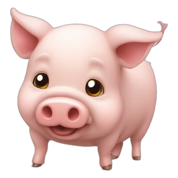 cochon qui fait un bisous sticker