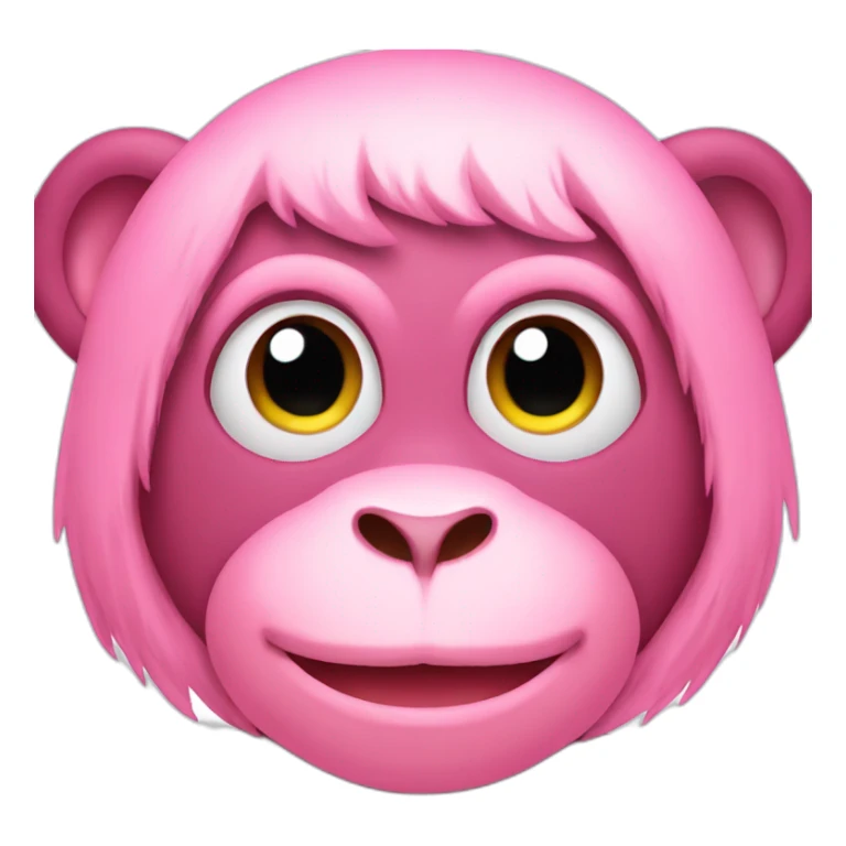 pink monkey sticker