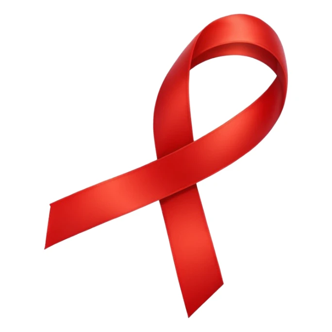 single of red ribbon sticker
