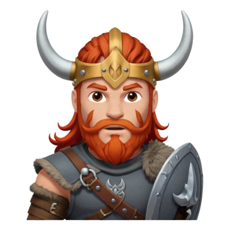 Viking man red hair sticker