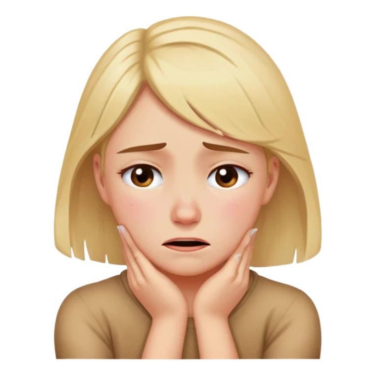 girl crossing arms around neck crying sticker