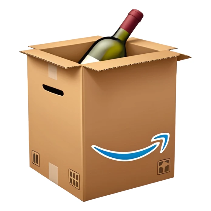 aesthetic Amazon prime box. The box is color wine sticker