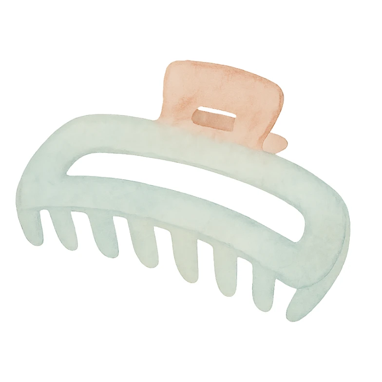hairclip, watercolor art style, soft colors sticker