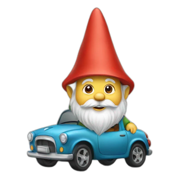 Gnome by car sticker