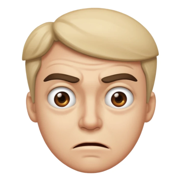 To squint with a look of disgust sticker