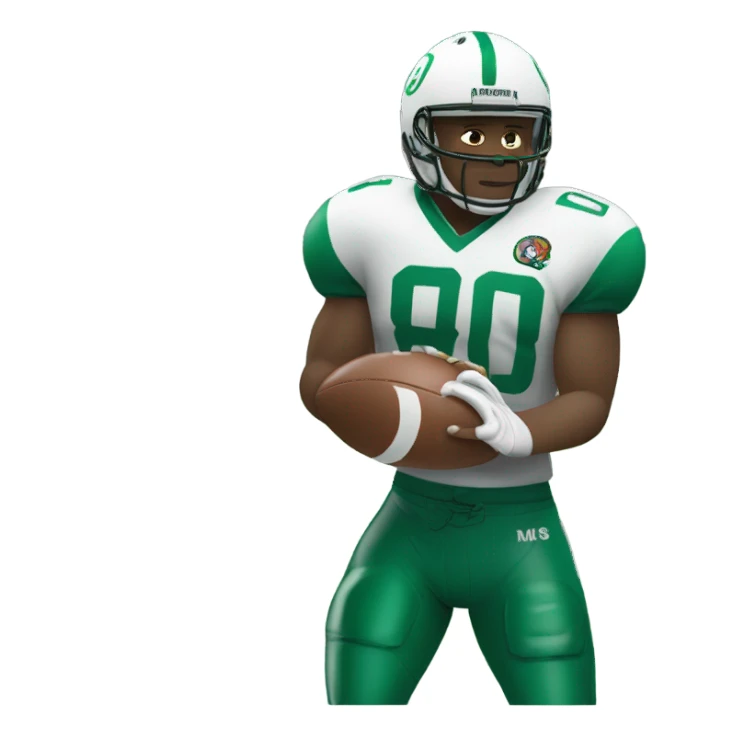 Football player wearing a jersey that has “groves” on it sticker