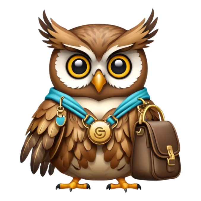 Owl with hip hop bag sticker