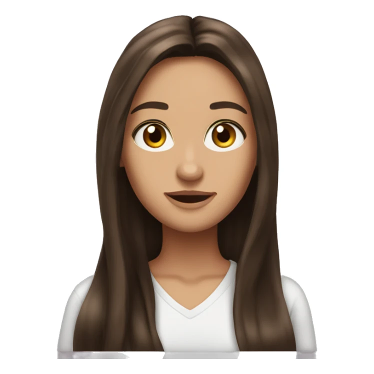 Brunette Witz Long Hair and Hazel eyes  sticker