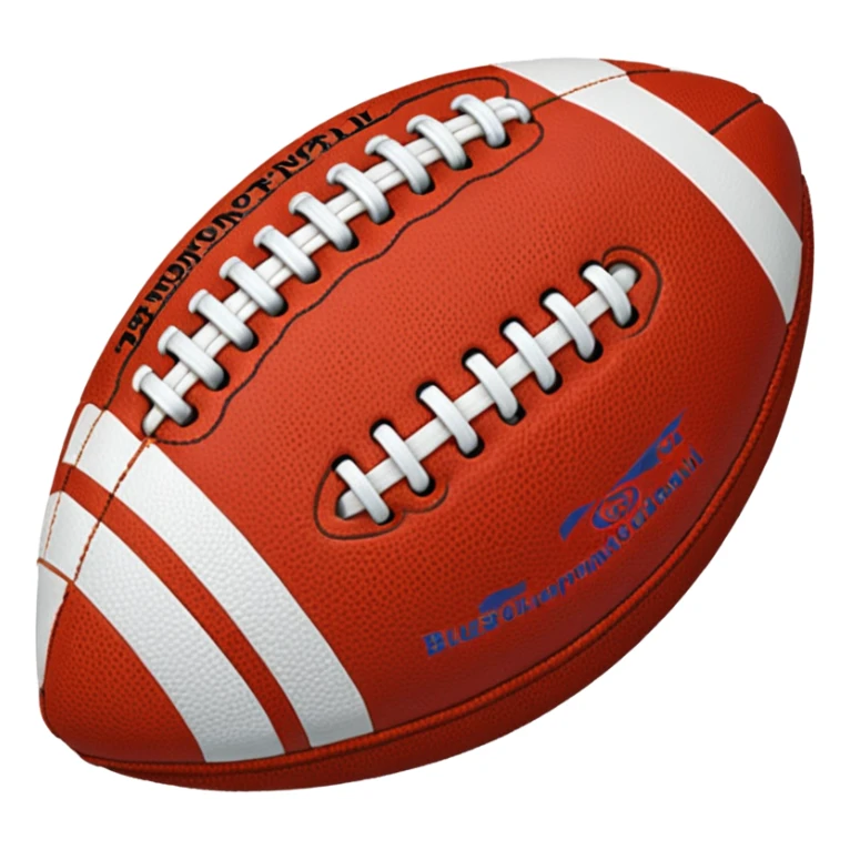 am16 emojisabout american football blue (#00A3E0) and red (#F9423A) sticker