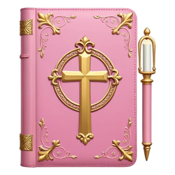 make a girly bible with pink and white tones sticker