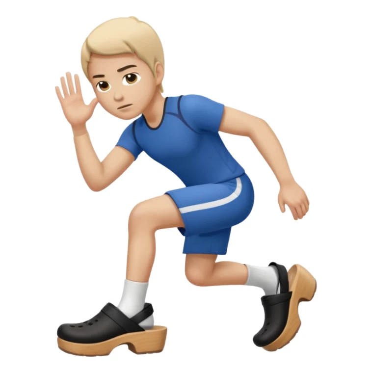 hollands sportieve loper met klompen sticker